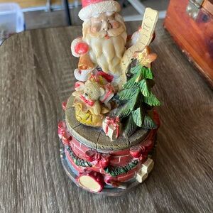 Vintage Music Box Holiday Figurine